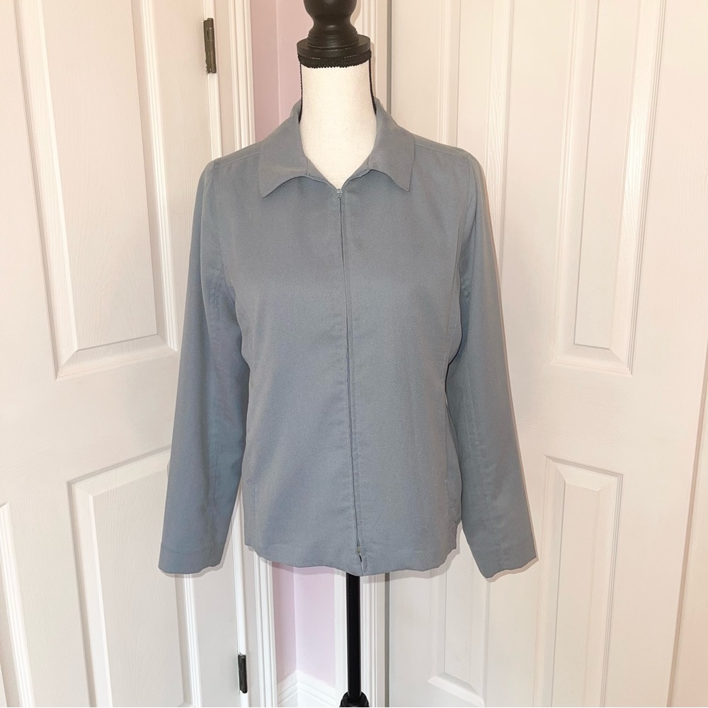 Nike Golf zip up light blue denim-like soft lightweight jacket, size small